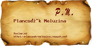 Plancsák Meluzina névjegykártya